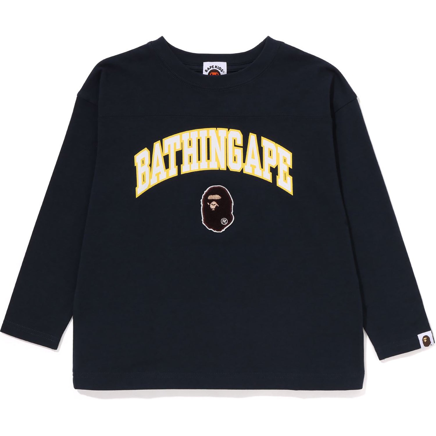 BATHING APE APE HEAD PATCH LOOSE FIT L/S TEE KIDS