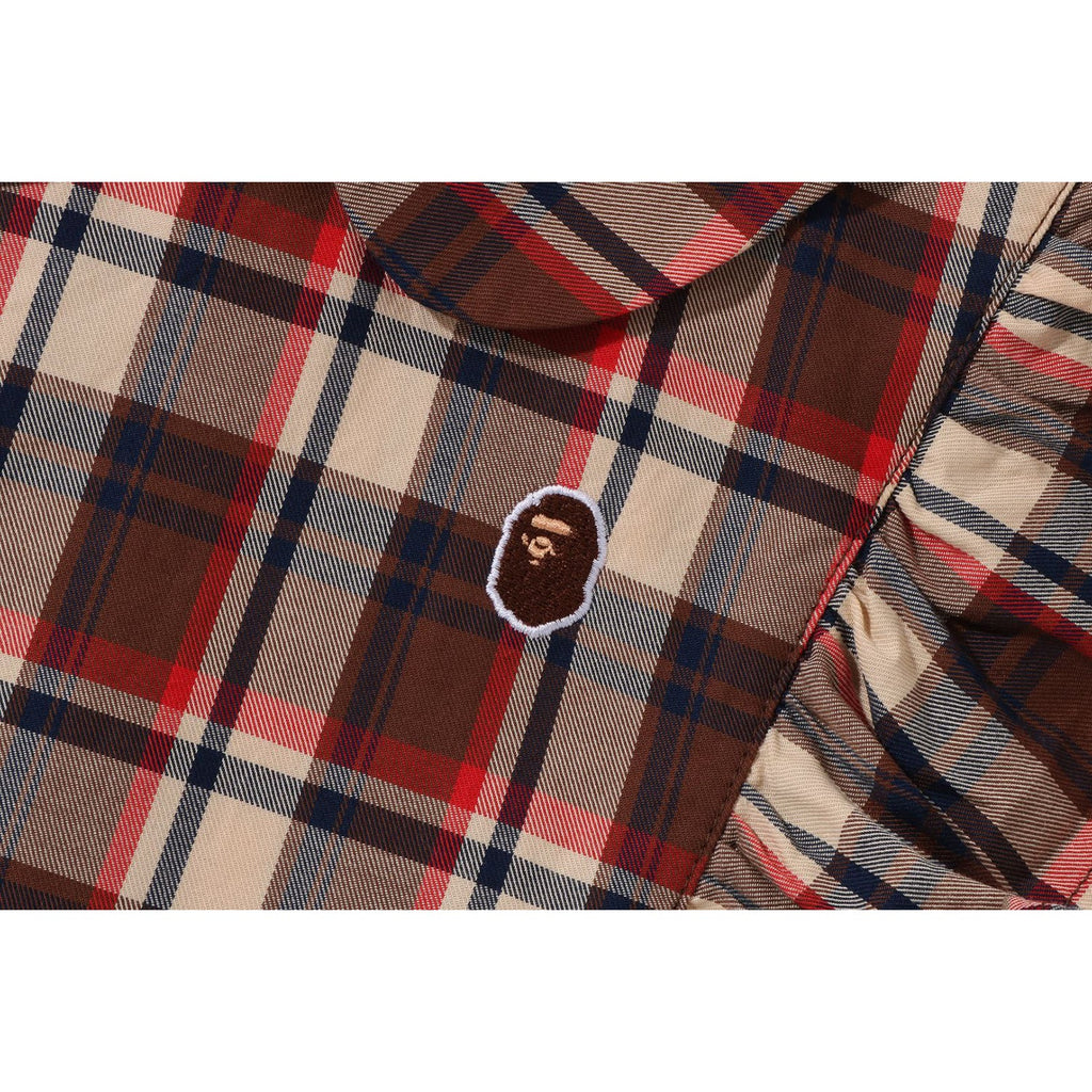 MINI BAPE CHECK ROUND COLLAR ONEPIECE KIDS