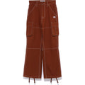 COLOR STITCHING HIGH WAIST CARGO PANTS LADIES
