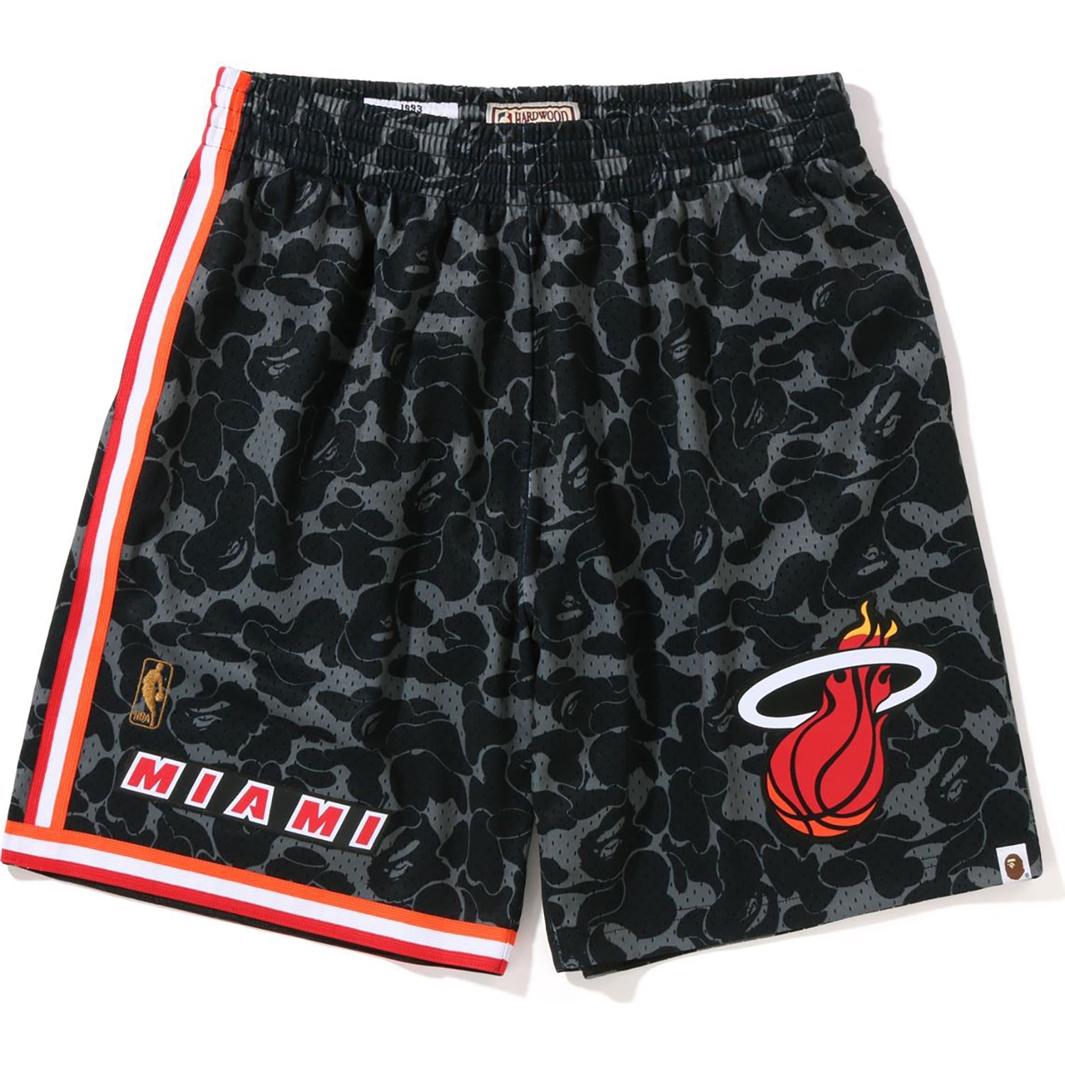 BAPE X MITCHELL & NESS MIAMI HEAT JERSEY SHORTS MENS