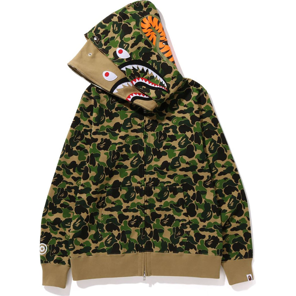 ABC CAMO DOUBLE SHARK FULL ZIP HOODIE MENS