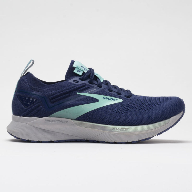 Women's Brooks Ricochet 3, Peacoat/Ribbon/Blue Tint, 9 B Medium