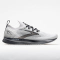Men's Brooks Levitate Stealthfit 5, White/Grey/Black, 11 D Medium
