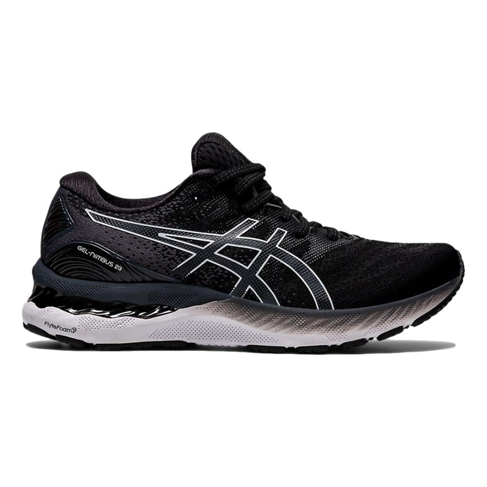 Women's Asics Gel-Nimbus 23, Black/White, 6.5 B Medium