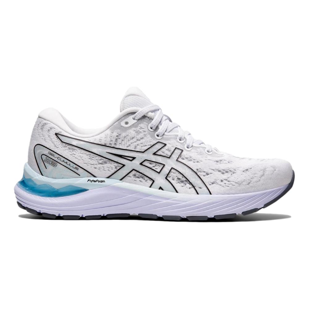 Women's Asics Gel-Cumulus 23, White/Black, 10 B Medium