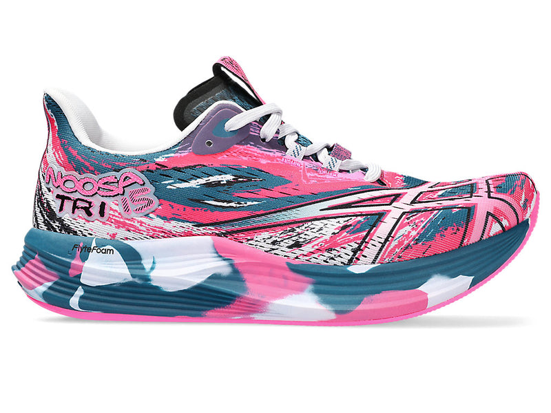 Women's Asics NOOSA TRI 15, Restful Teal/Hot Pink, 9.5 B Medium