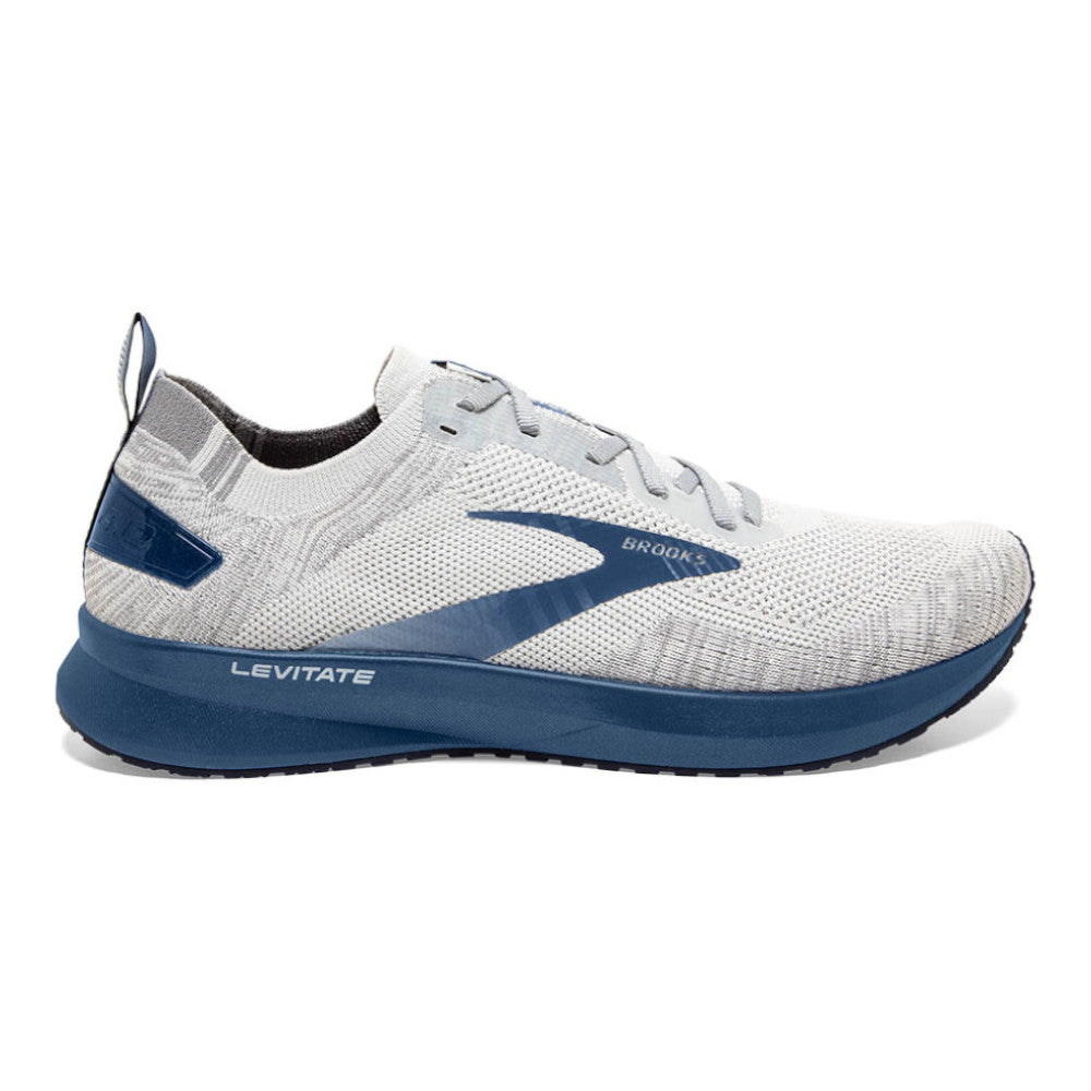 Men's Brooks Levitate 4, Grey/Oyster/Blue, 11 D Medium