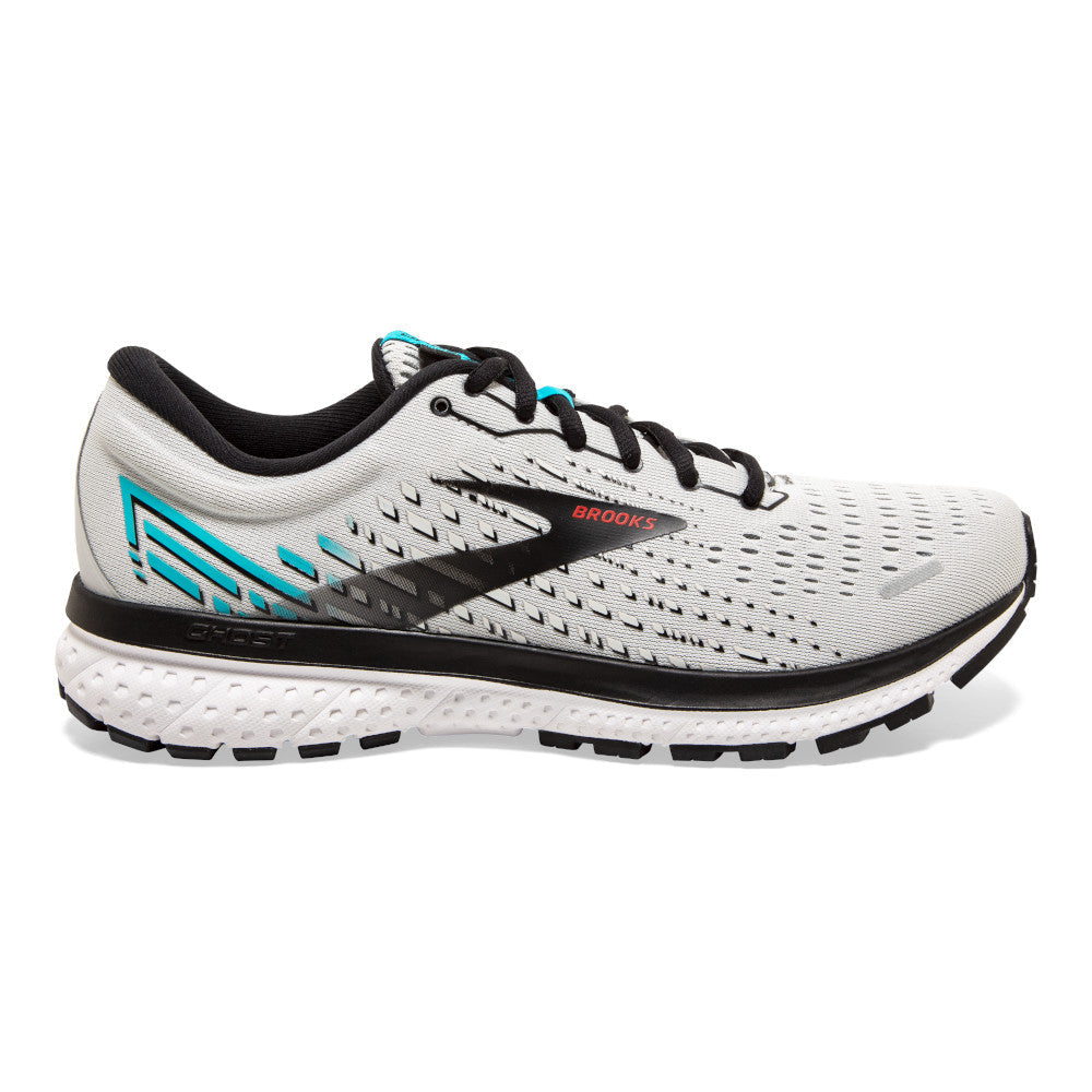 Men's Brooks Ghost 13, Grey/Black/Capri, 9.5 D Medium