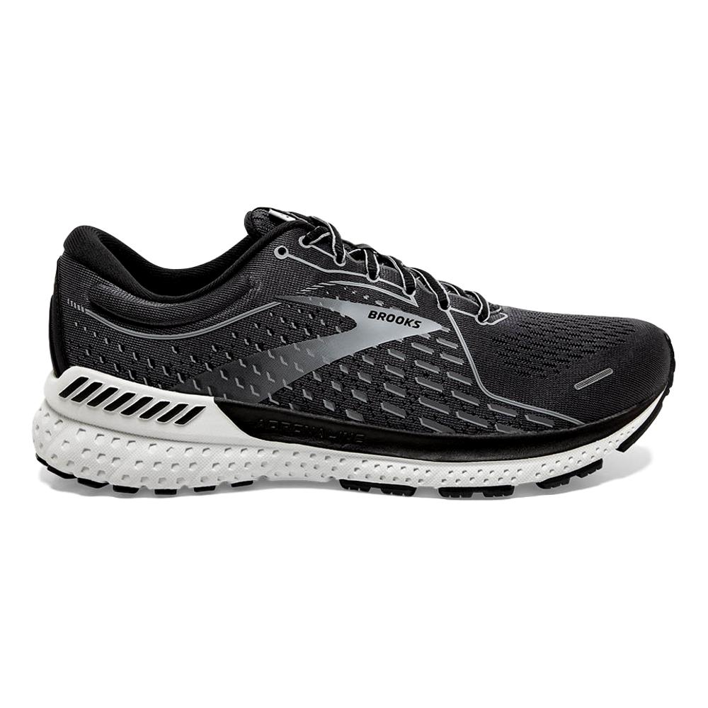 Men's Brooks Adrenaline GTS 21, Blackened Pearl/Black/Grey, 10 D Medium