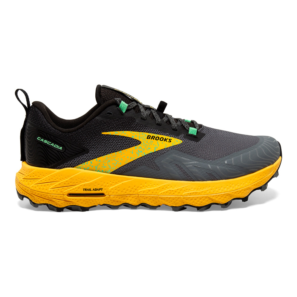 Men's Brooks Cascadia 17, Lemon Chrome/Sedona Sage, 9.5 D Medium