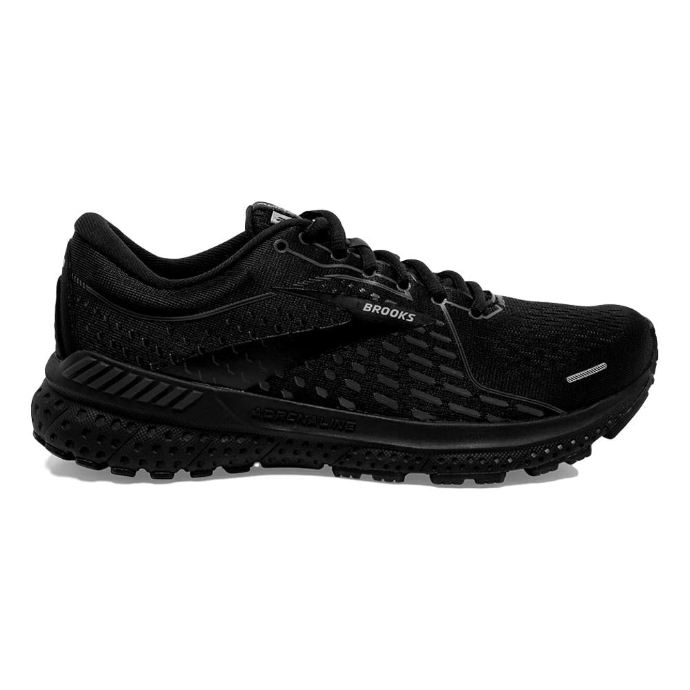 Women's Brooks Adrenaline GTS 21, Black/Black/Ebony, 9 D Wide