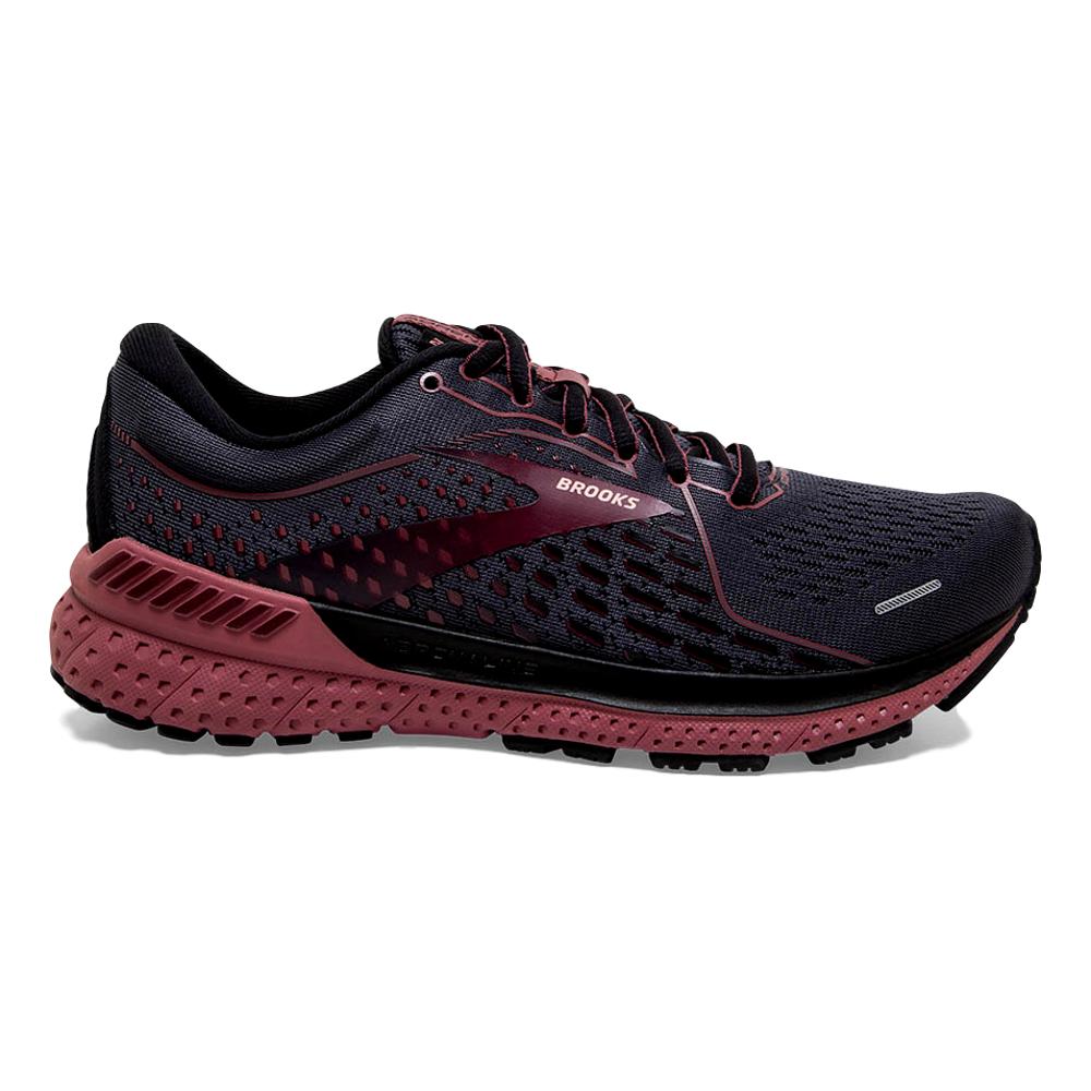 Women's Brooks Adrenaline GTS 21, Black/Blackened Pearl/Nocturne, 8.5 B Medium