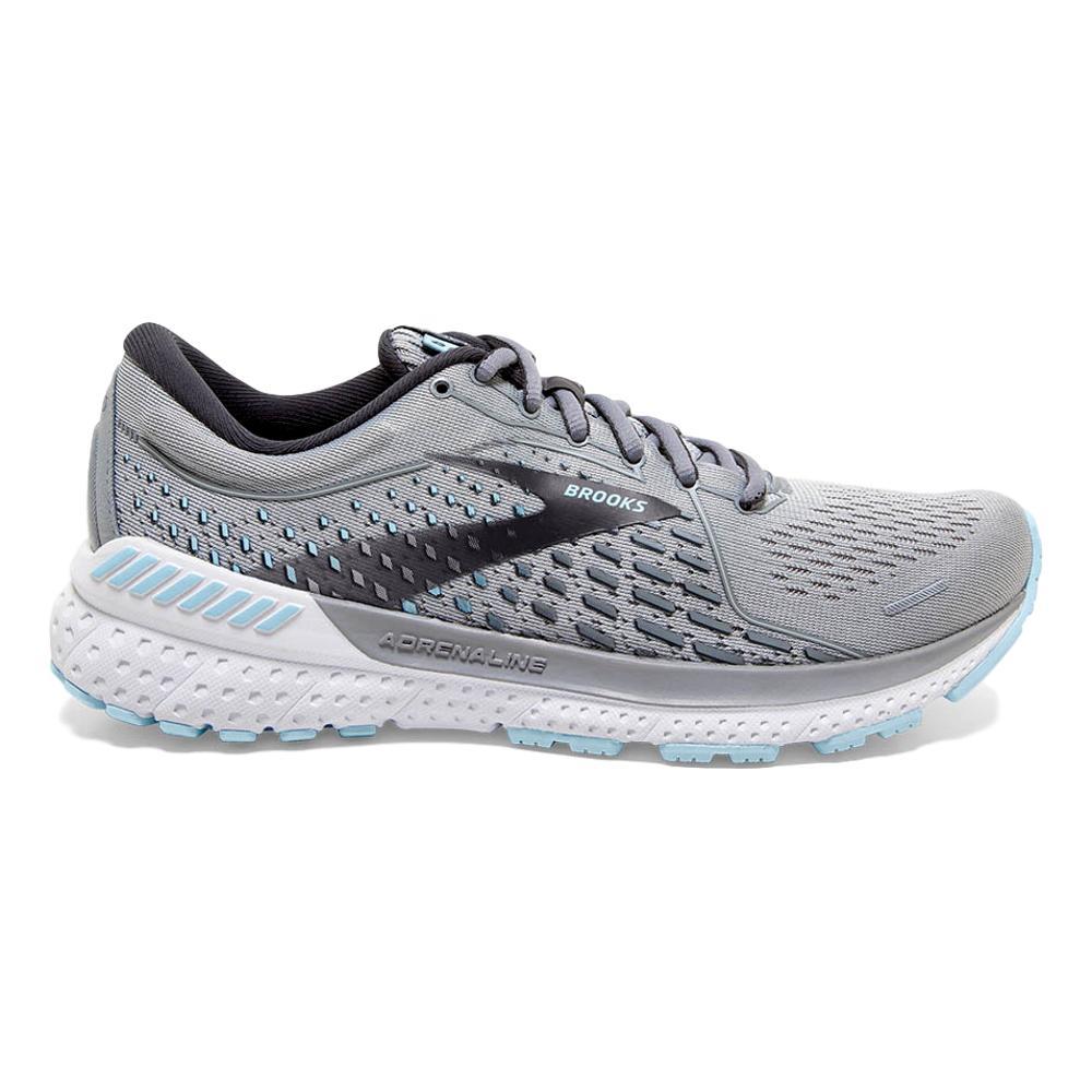 Women's Brooks Adrenaline GTS 21, Grey/Light Blue, 10 B Medium