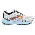Women's Brooks Adrenaline GTS 21, White/Alloy/Light Blue, 10 B Medium