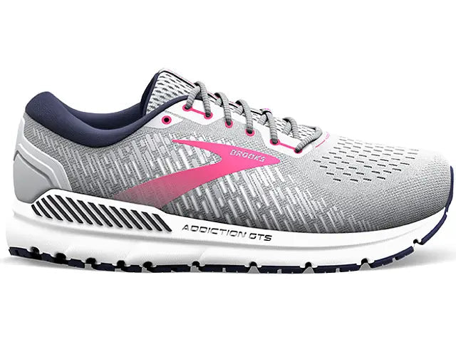 Women's Brooks Addiction GTS 15, Oyster/Peacoat/Lilac Rose, 9.5 B Medium