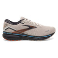 Men's Brooks Ghost 15, White Sand/Red Orange/Blue, 11.5 D Medium