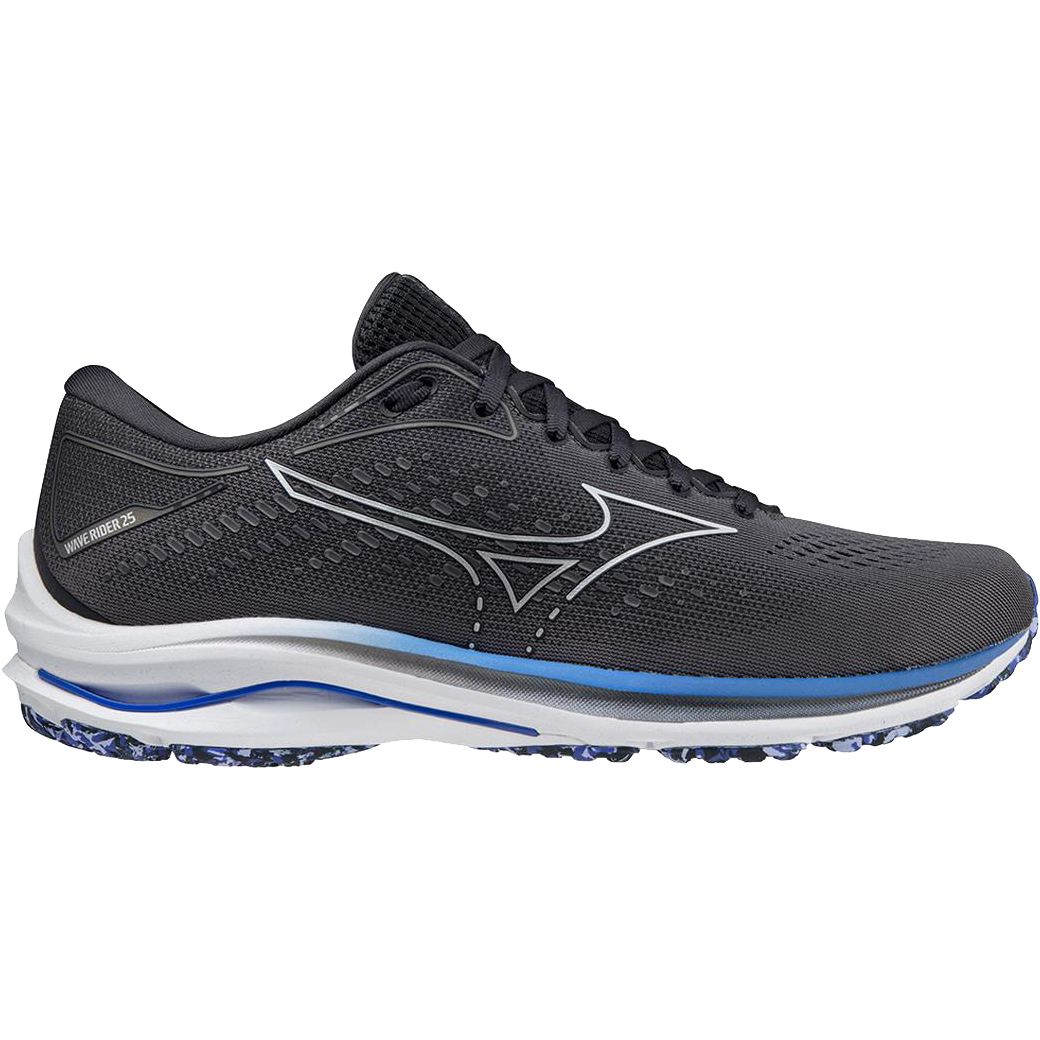 Men's Mizuno Wave Rider 25, Obsidian, 13 D Medium