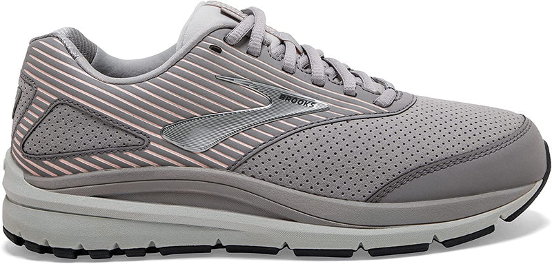 Women's Brooks Addiction Walker Suede, Alloy/Oyster/Peach, 11.5 B Medium