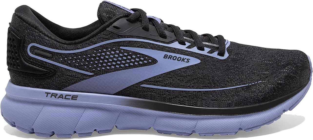 Women's Brooks Trace 2, Black/Pearl/Purple, 8 B Medium