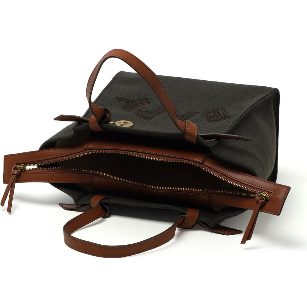 BAPY KNOTTED HANDLES FLANNEL BAG LADIES