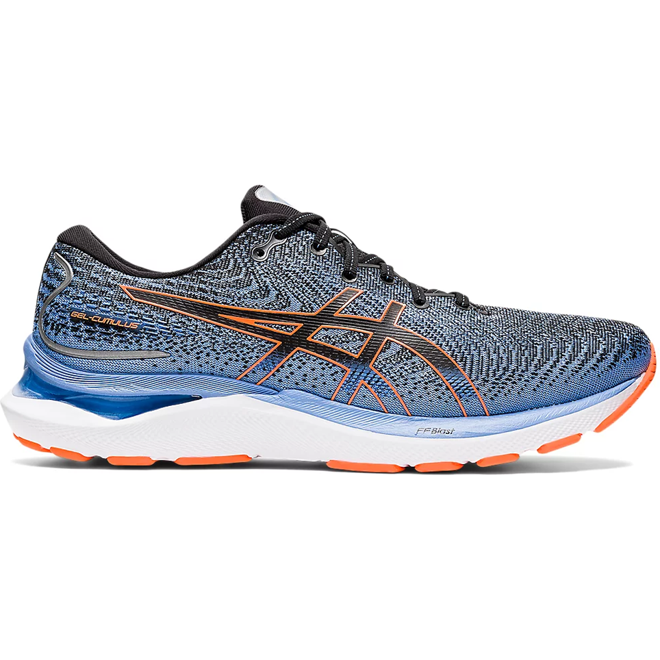 Men's Asics Gel-Cumulus 24, Black/Shocking Orange, 12 D Medium