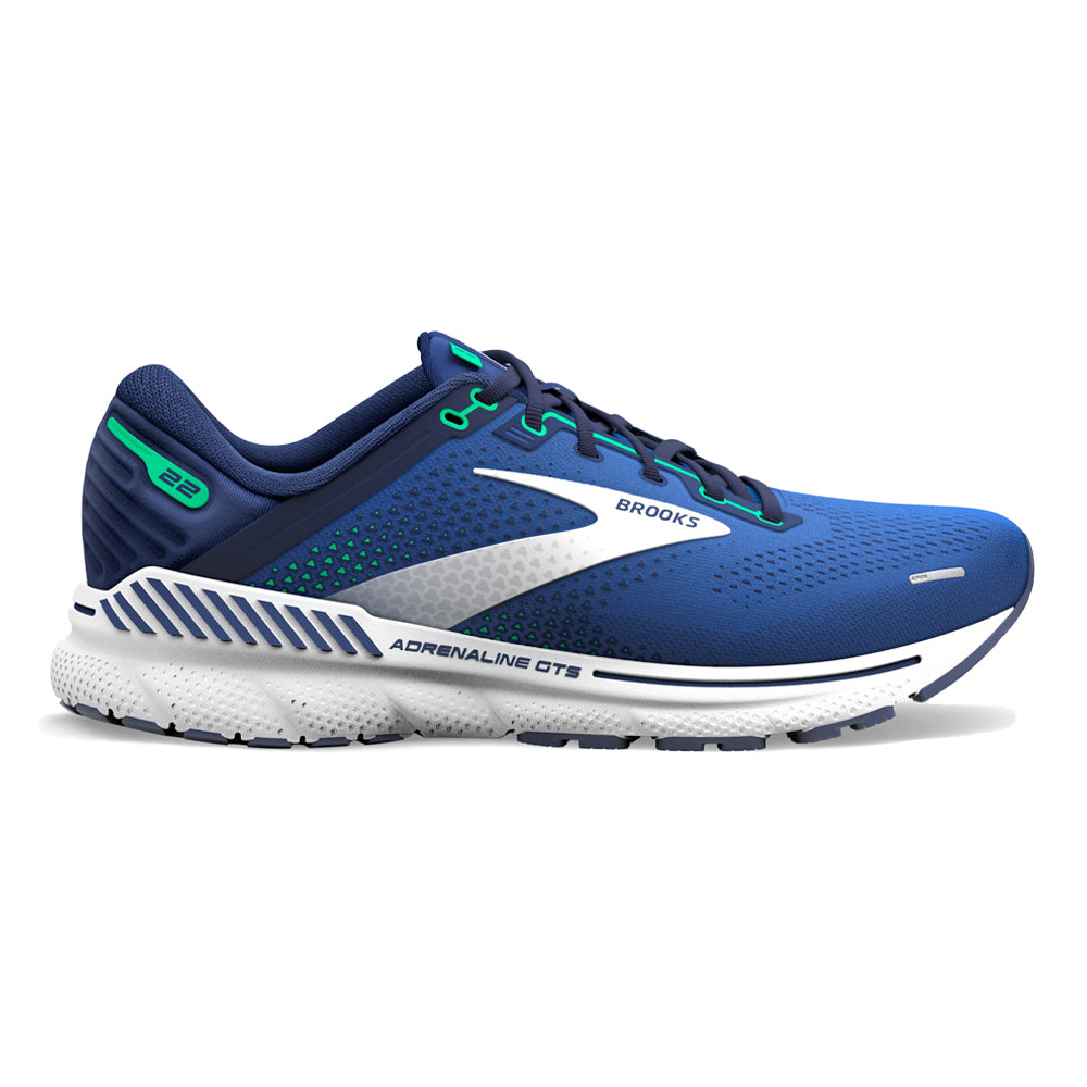 Men's Brooks Adrenaline GTS 22, Surf the Web/Blue/Irish Green, 12.5 D Medium