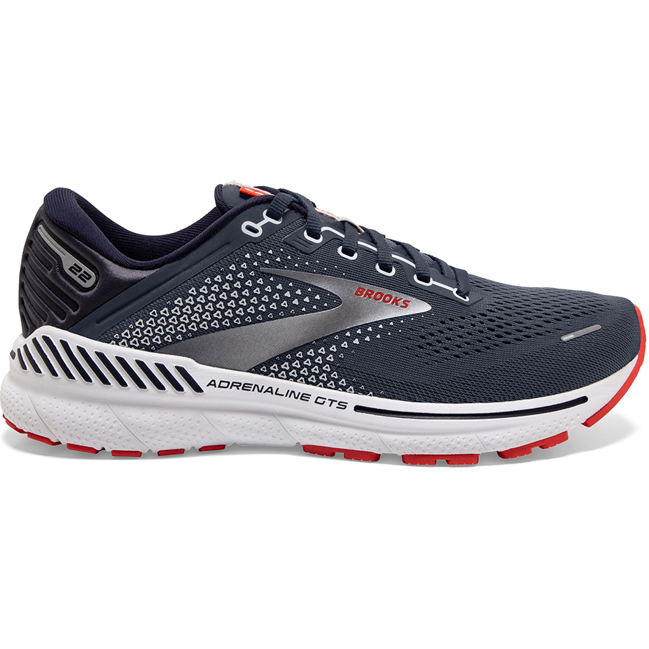 Men's Brooks Adrenaline GTS 22, Peacoat/India Ink/Grenadine, 9.5 2E Wide