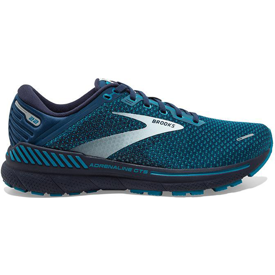Men's Brooks Adrenaline GTS 22, Titan/Teal/Grey, 12 D Medium