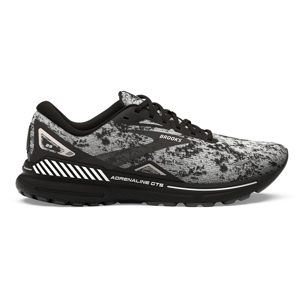 Men's Brooks Adrenaline GTS 23, White/Grey/Black, 8.5 2E Wide