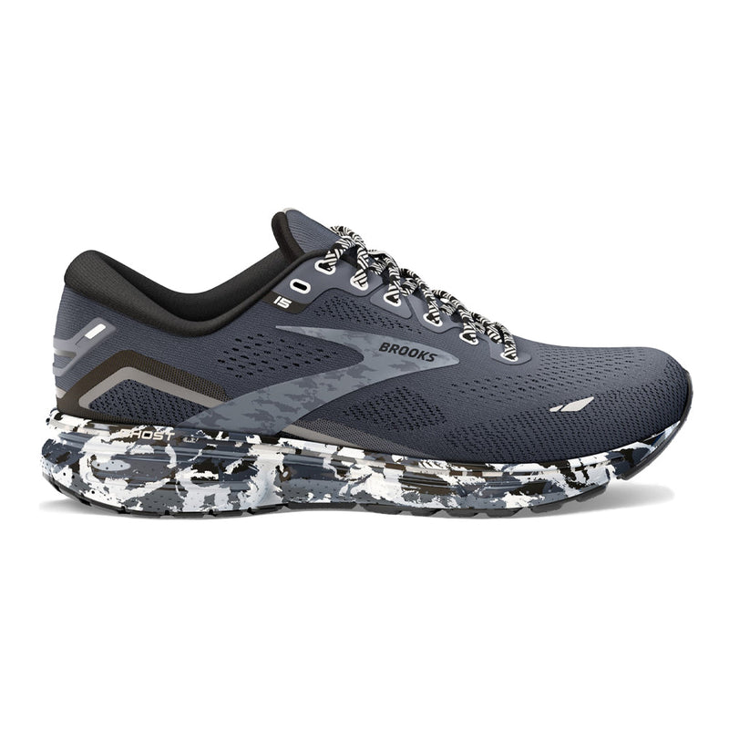 Men's Brooks Ghost 15, Ebony/Black/Oyster, 12 D Medium