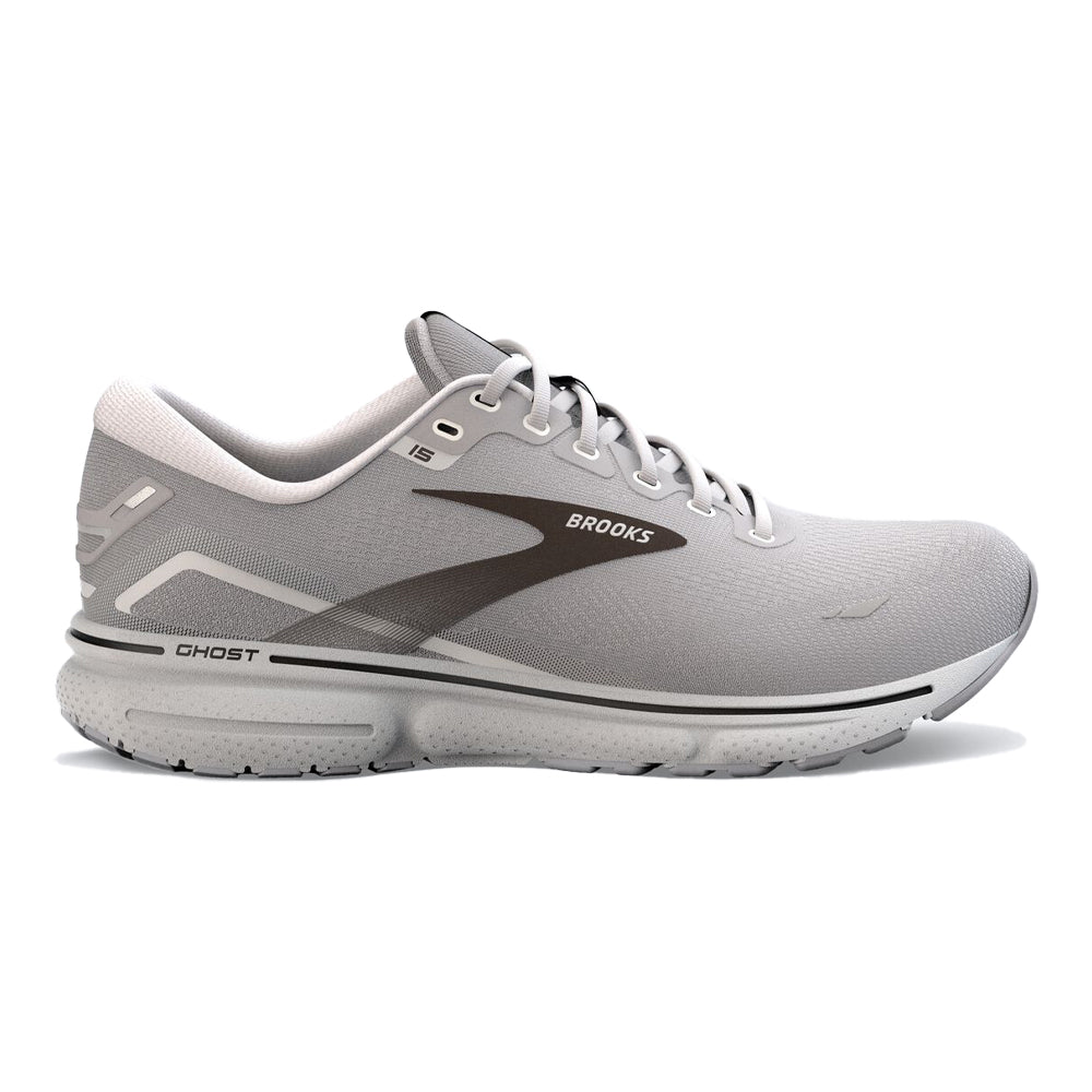 Men's Brooks Ghost 15, Alloy/Oyster/Black, 9 4E Extra Wide