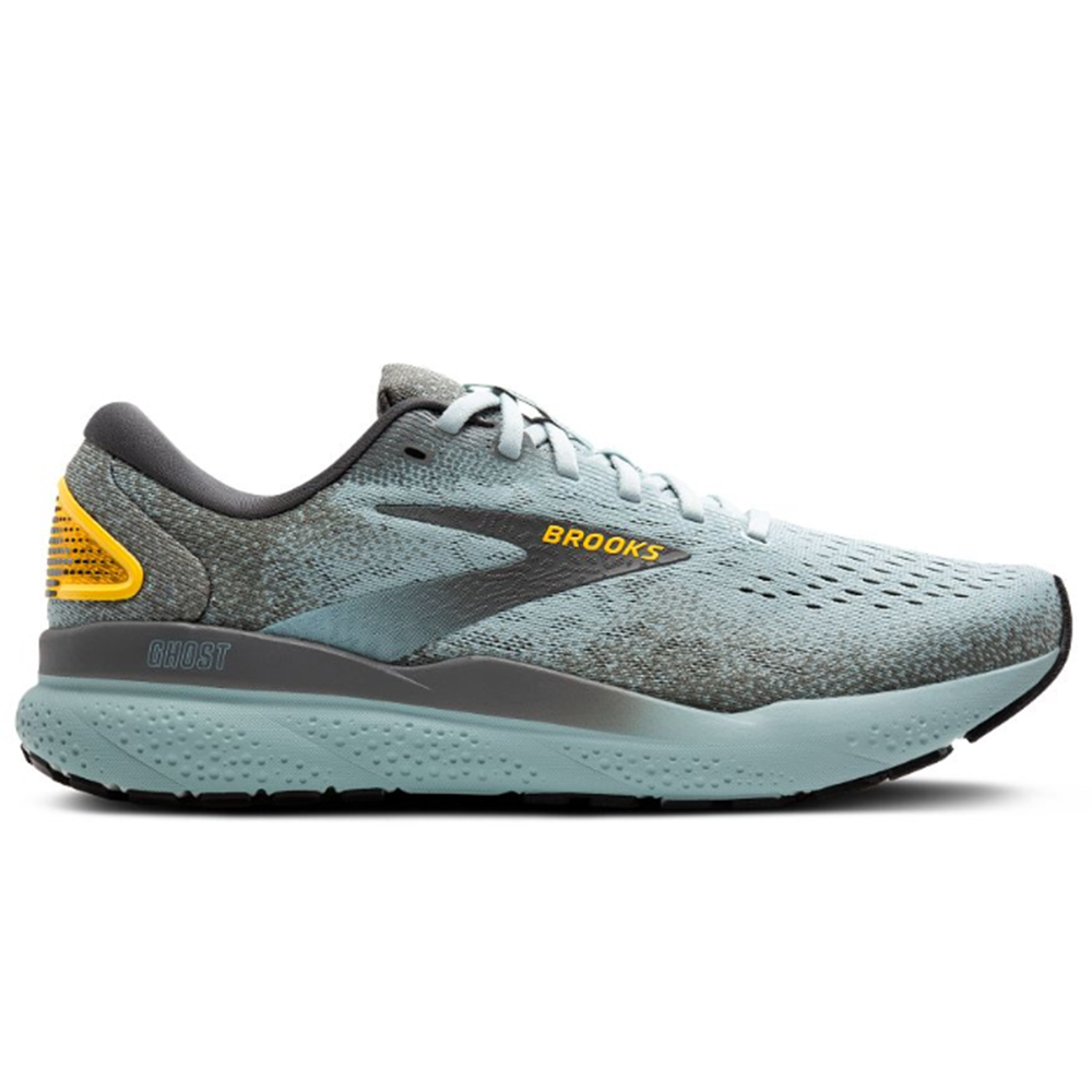Men's Brooks Ghost 16, Cloud/Grey/Gold, 11.5 D Medium
