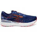 Men's Brooks Glycerin GTS 20, Blue Depths/Palace Blue/Orange, 13 2E Wide