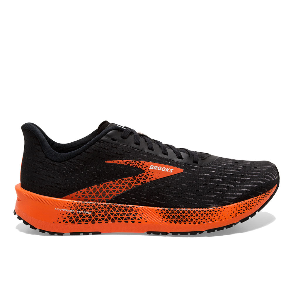 Men's Brooks Hyperion Tempo, Black/Flame/Grey, 9.5 D Medium