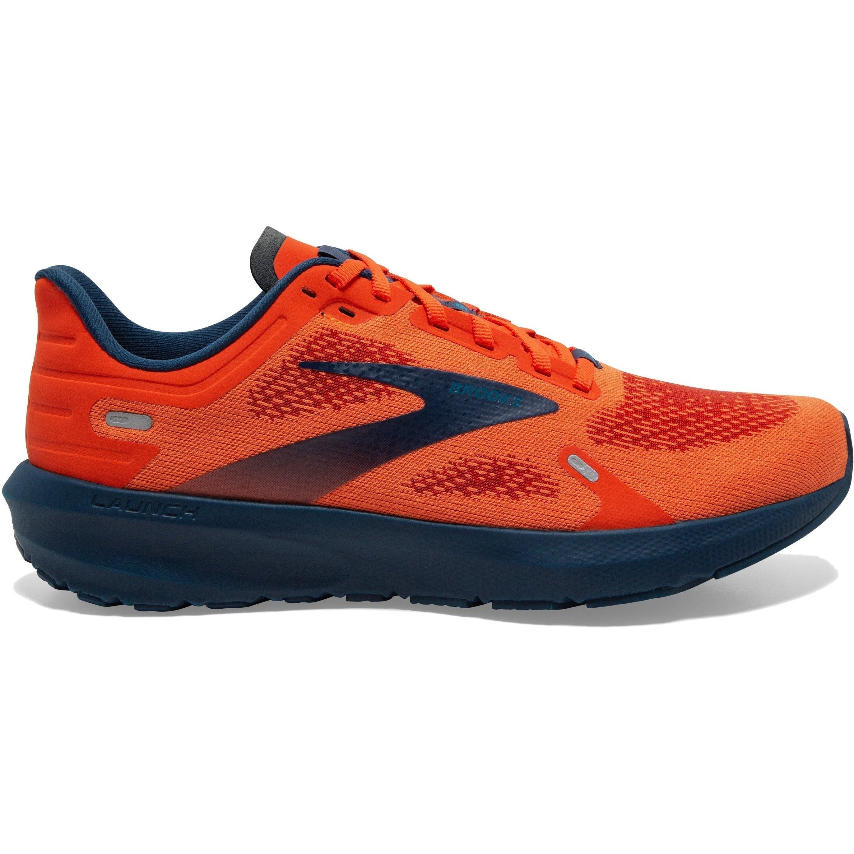 Men's Brooks Launch 9, Flame/Titan/Crystal Teal, 12.5 D Medium