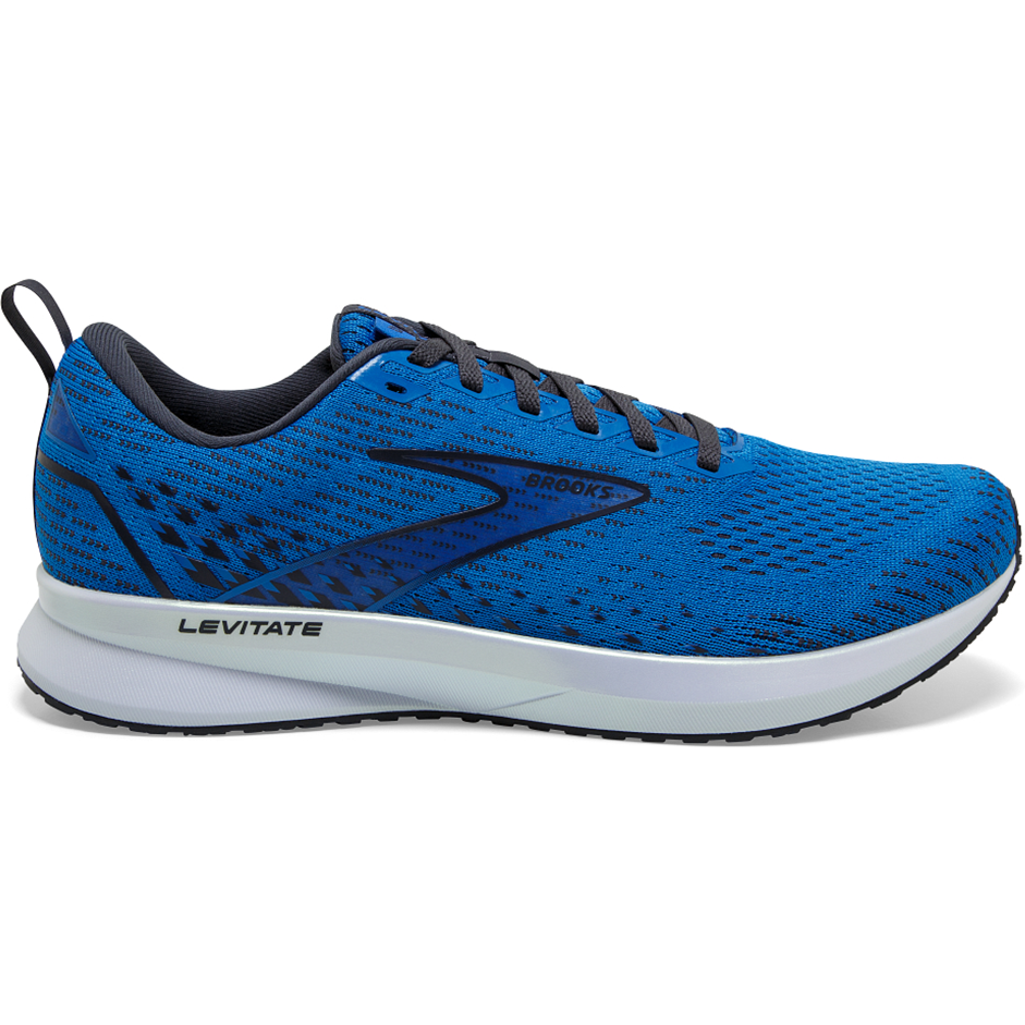 Men's Brooks Levitate 5, Blue/India Ink/White, 8.5 D Medium