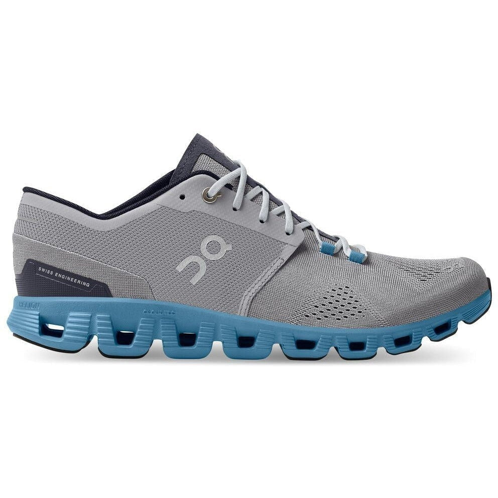Men's On Cloud X, Alloy/Niagra, 12 D Medium