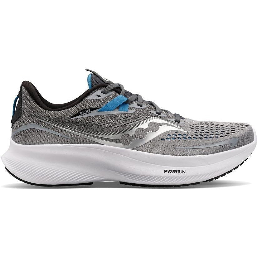 Men's Saucony Ride 15, Alloy/Topaz, 11.5 D Medium