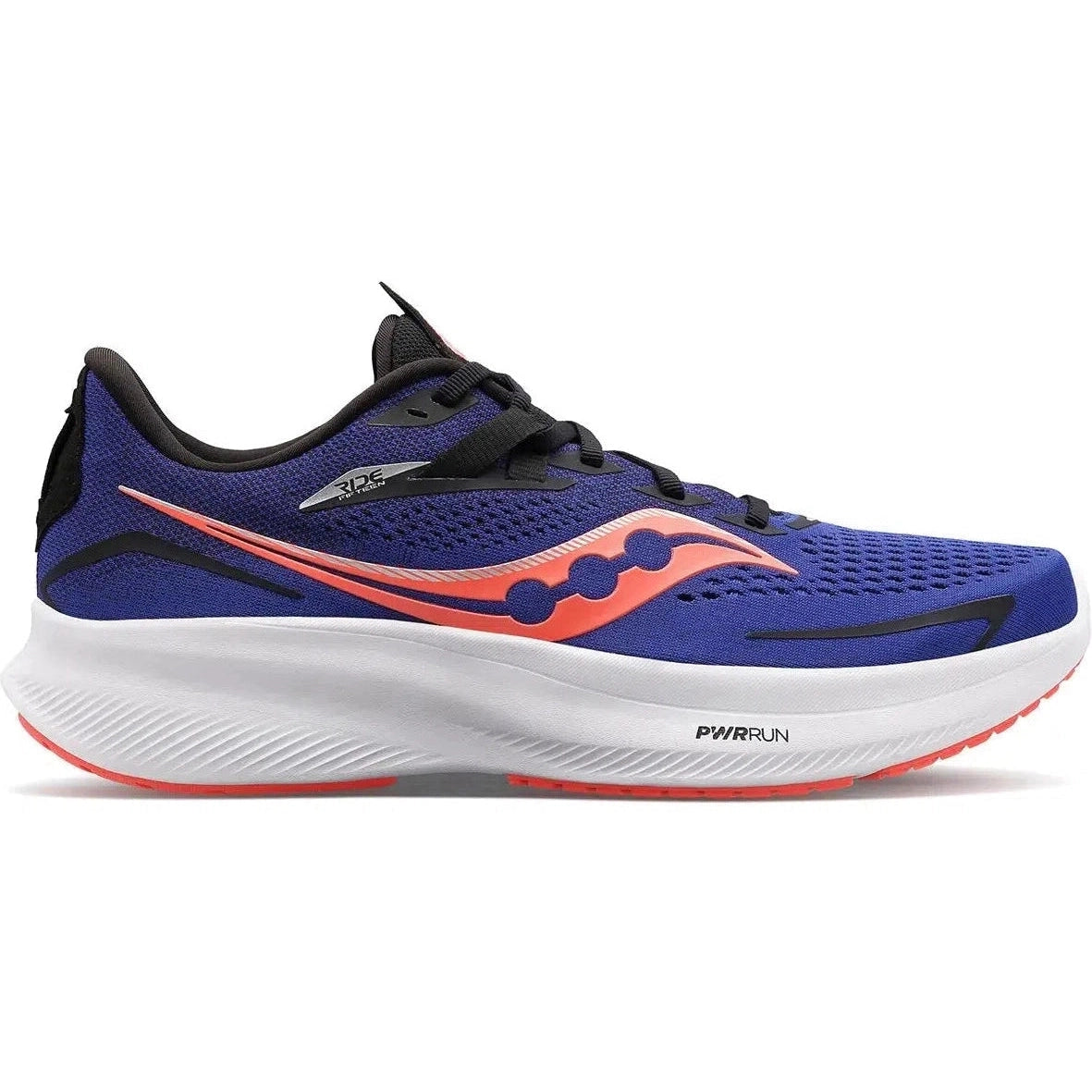 Men's Saucony Ride 15, SAPPHIRE/VIZIRED, 9.5 D Medium