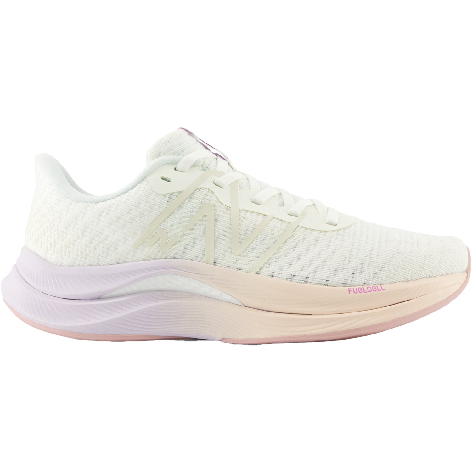Women's New Balance FuelCell Propel v4, Sea Salt/Purple Fade, 7 B Medium