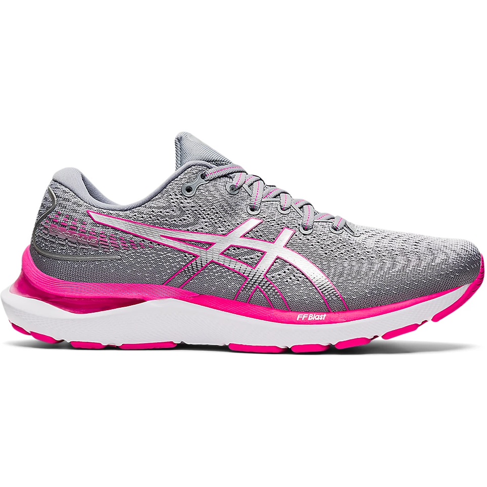 Women's Asics GEL-Cumulus 24, Sheet Rock/Pink Glo, 8.5 D Wide