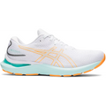 Women's Asics GEL-Cumulus 24, White/Orange Pop, 7 B Medium