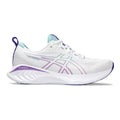 Women's Asics Gel-Cumulus 25, White/Gris Blue, 9 B Medium