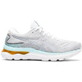 Women's Asics GEL-Nimbus 24, White/Pure Silver, 8 B Medium