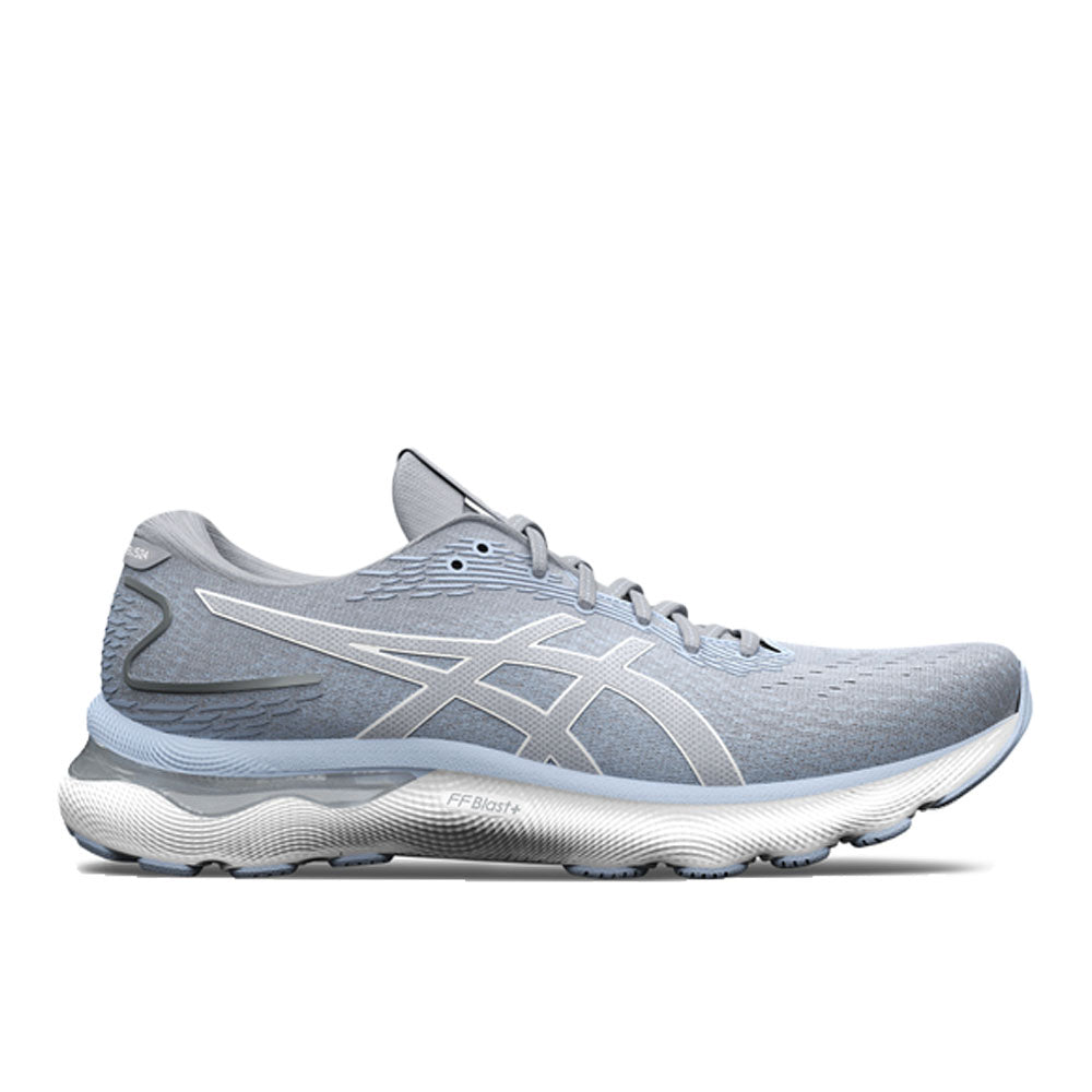Women's Asics GEL-Nimbus 24, Piedmont Grey/White, 8.5 B Medium