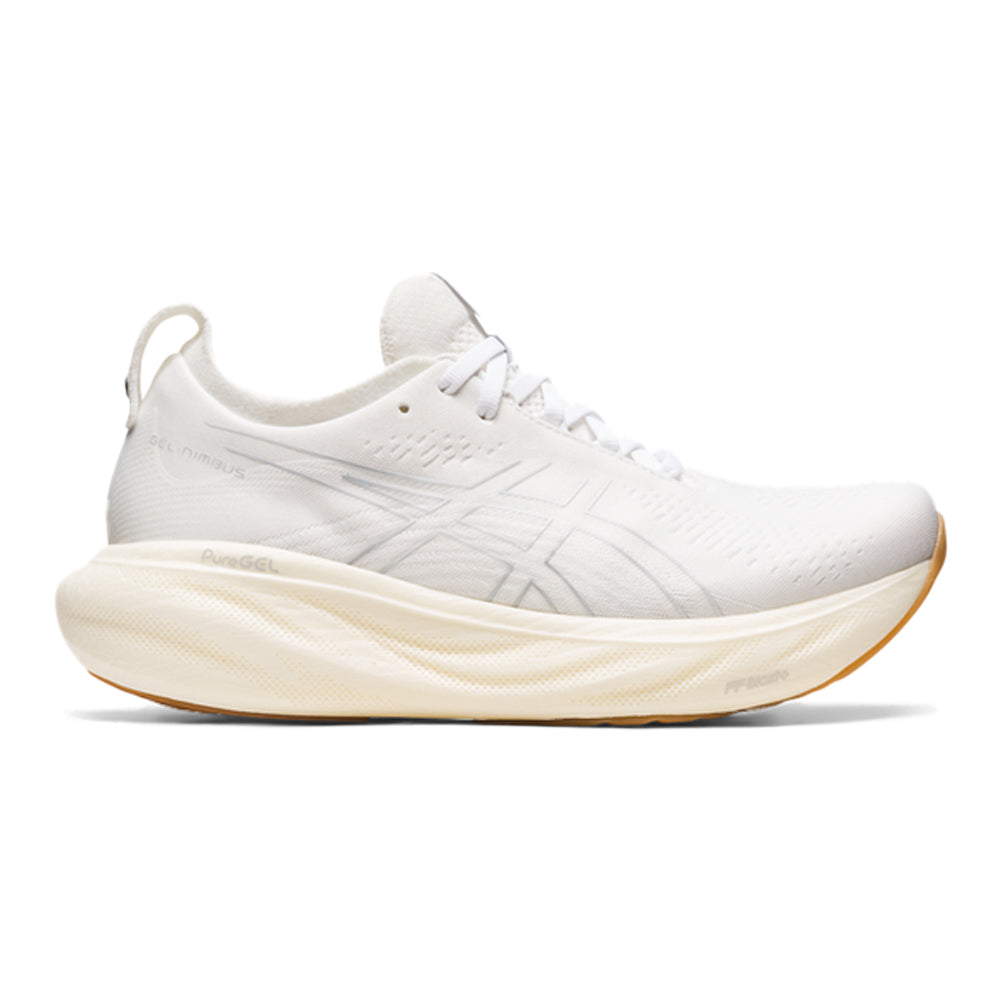 Women's Asics Gel-Nimbus 25, White/White, 10.5 B Medium