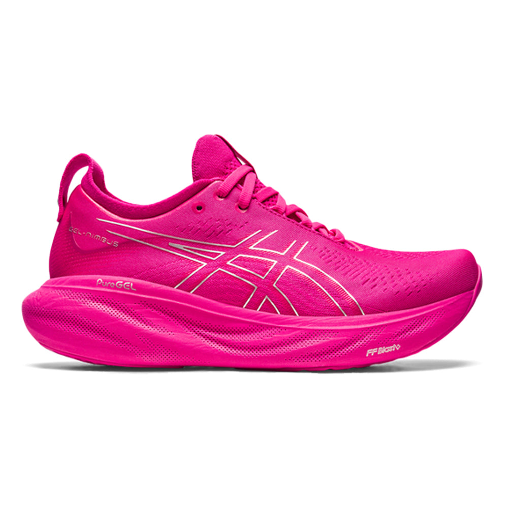 Women's Asics Gel-Nimbus 25, PINK RAVE/PURE SILVER, 7.5 B Medium