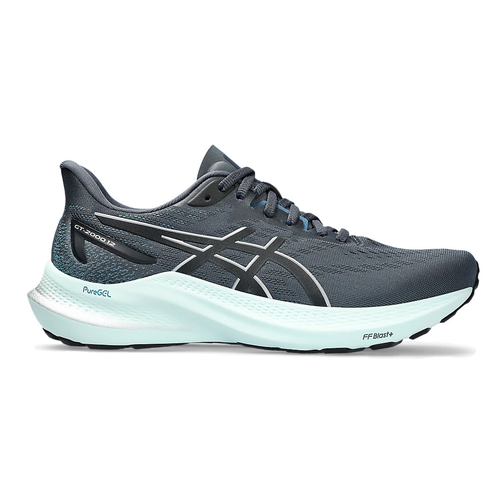 Women's Asics GT-2000 12, Tarmac/Pure Silver, 9.5 B Medium
