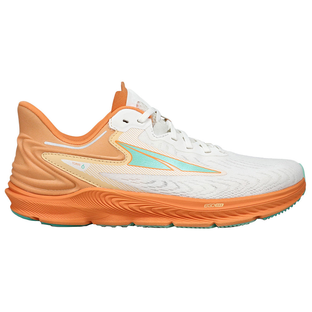 Women's Altra Torin 6, White/Orange, 8 B Medium