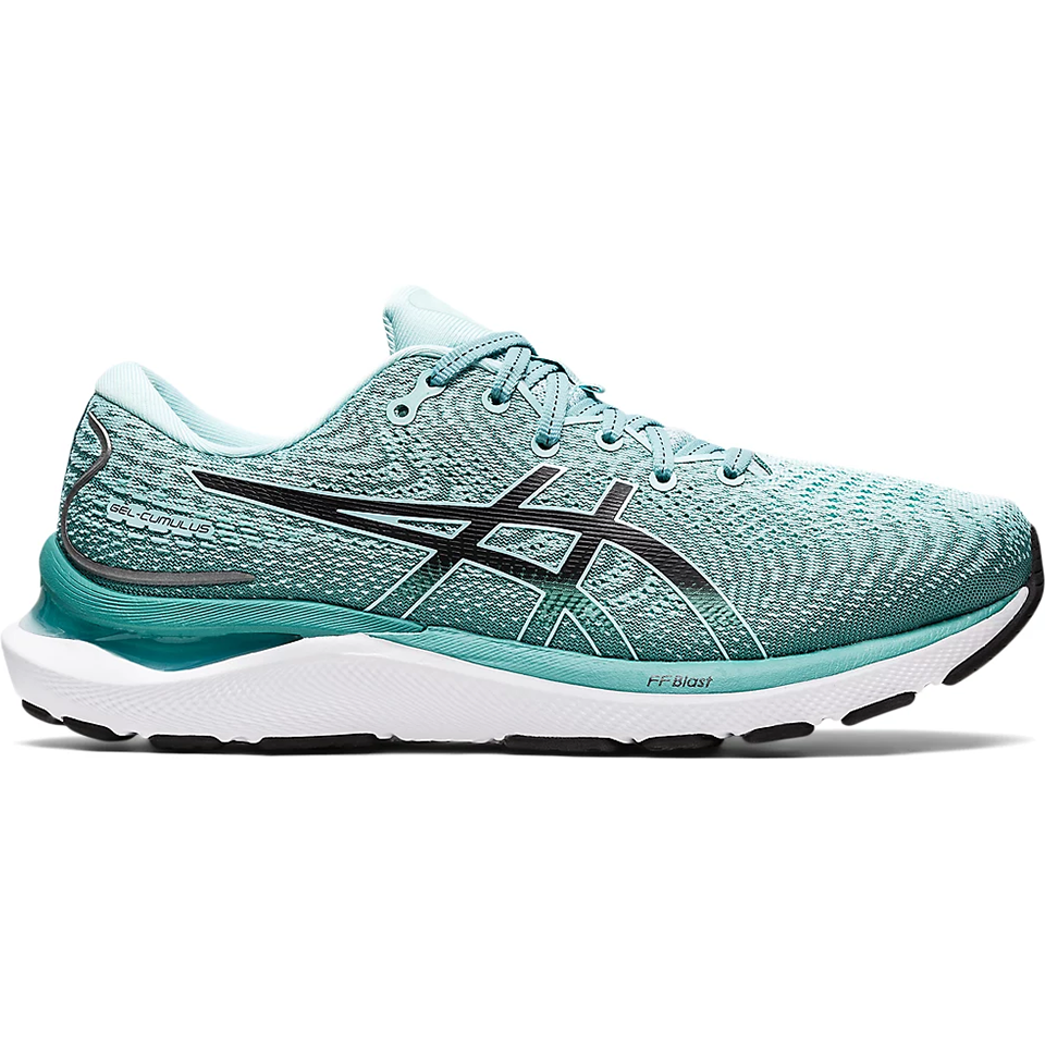 Women's Asics Gel-Cumulus 24, Oasis Green/Black, 10.5 B Medium